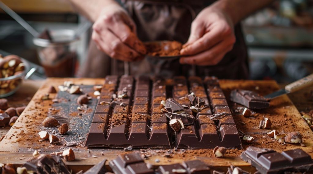 mushroom chocolate snack